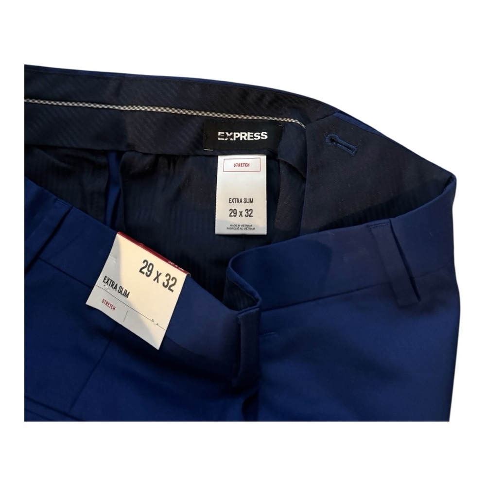 Express Men's Elegant Navy Dress Pants - Picture 7 of 7